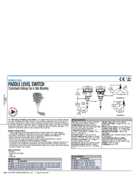 Thumbnail of document Data Sheet - PLS2 Paddle Level Switch